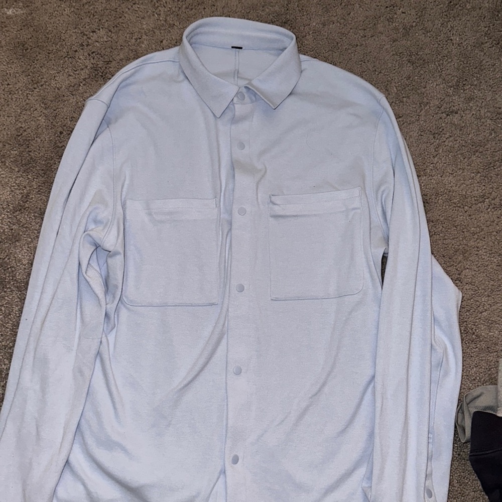 lululemon athletica Light Blue Casual Button up Shirt